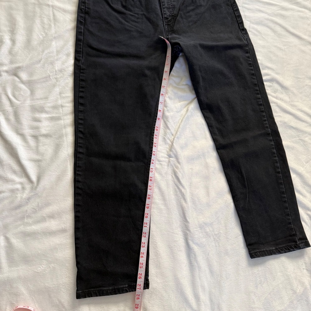 Levis 502 Taper Fit Jeans Mens 36x30 Black Denim Pants 29507-0001 - Picture 9 of 10